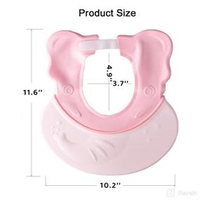 img 3 attached to 🛀 Adjustable Silicone Baby Shower Cap: Protecting Eyes and Ears During Bath Time - Pink