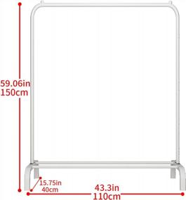 img 1 attached to UDEAR Freestanding Garment Hanger Rack, Multi-Functional Single Pole Clothing Rack For Bedroom, White