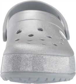 img 3 attached to ✨ Stylish and Sparkling: Crocs Crocband Printed Glitter White Footwear