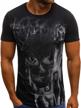 men's vampire skulls t-shirt short sleeve summer graphic tee print casual top logo