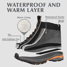 img 2 attached to Мужские походные ботинки GRITION: водонепроницаемая, легкая и удобная обувь для прогулок на открытом воздухе.