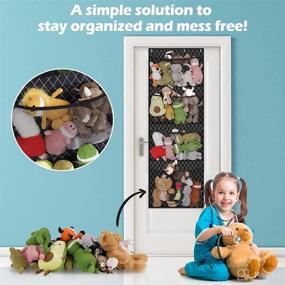 img 3 attached to 🧸 FRESOULY Stuffed Animal Storage: Organize Plush Toys and Baby Accessories with Over-The-Door Organizer and 4 Pockets