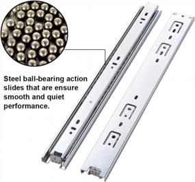 img 3 attached to VALISY Full Extension Ball Bearing Sliding Drawer Slides - Choose From 10 To 20 Inch Lengths, Sold In Pairs!