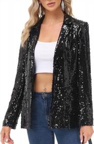 img 2 attached to Sparkle In Style With KANCY KOLE Women'S Sequin Jackets!