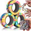 easter gifts for kids: bunmo fidget rings - magnetic stress toys that spin, connect & separate! logo
