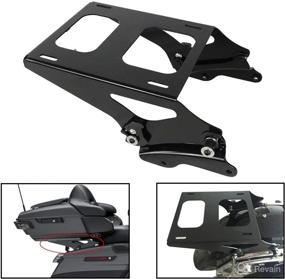 img 3 attached to 🚲 AUFER Two Up Mounting Bracket Luggage Rack: Compatible with Touring Bikes 2014-2022 Black