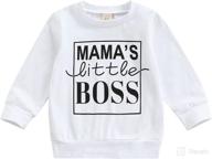 👶 adorable newborn baby babe letters print sweatshirt: perfect casual long sleeve crewneck activewear for fall and winter clothes logo