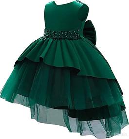 img 3 attached to 👗 LZH Baby Girls Dress - Formal Gowns for Pageant, Birthday, Lace Wedding - Toddler