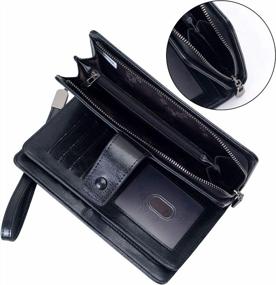 img 1 attached to Stay Organized With Our Women'S RFID Leather Clutch Wallet - 23 Credit Card Slots And Large Capacity Zipper Closure