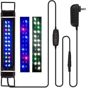 img 1 attached to Enhance Your Aquarium: KZKR Full Spectrum Small Tank LED Aquarium Light with Dimming & Timing Control for 15-30 Gallon Freshwater Marine Plant Decorations