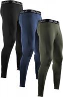 3-pack men's compression running tights workout leggings athletic cool dry yoga gym clothes - buyjya, ideal gift логотип