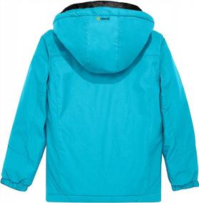 img 3 attached to Водонепроницаемая зимняя лыжная куртка для девочек с флисовой подкладкой и ветрозащитным капюшоном от GEMYSE
