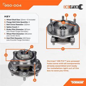 img 3 attached to 🔧 Dorman 950-004 Pre-Pressed Front Hub Assembly: Compatible with Toyota Models (OE FIX)