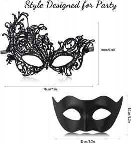 img 3 attached to Stylish And Comfortable Lace Masquerade Mask For Adults - Perfect For Themed Parties And Costumes