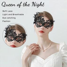 img 2 attached to Stylish And Comfortable Lace Masquerade Mask For Adults - Perfect For Themed Parties And Costumes