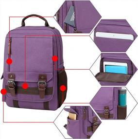 img 2 attached to Mygreen Canvas Crossbody Messenger Bag Shoulder Sling Backpack Travel Rucksack With Adjustable Strap