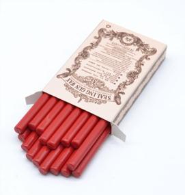 img 1 attached to Envelope Sealing Wax Seal Sticks For Mini Glue Gun, Pack Of 16 In Red