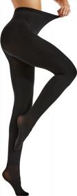 img 1 attached to Women'S Winter Warm Fleece Lined 300 Denier Footless Thermal Leggings