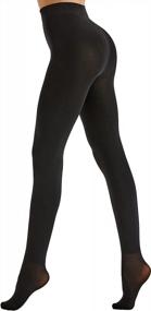 img 2 attached to Women'S Winter Warm Fleece Lined 300 Denier Footless Thermal Leggings