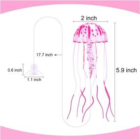 img 3 attached to 🎇 2 PCS WishLotus Jellyfish Fish Tank Decorations – Simulation Jellyfish Plant Ornament in Pink – Glow-in-the-Dark Fish Tank Decorations for Various Aquarium Sizes (Small)
