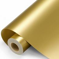 12" x 11ft gold permanent vinyl roll - easy to weed, adhesive pet backing for cricut, silhouette & cameo | outdoor decor, car decal & scrapbooking | glossy finish logo