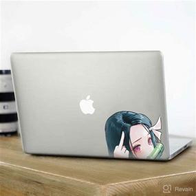 img 1 attached to 🚘 Daina Nezuko Car Decal: Cool Bumper Sticker for Demon Slayer Fans | Waterproof Laptop Skateboard Decoration - 1 PCS