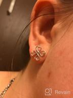 img 1 attached to 🍀 Celtic Knot Sterling Silver Stud Earrings: Irish Good Luck Jewelry for Women and Teen Girls review by Amy Washington