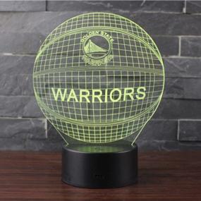 img 2 attached to NBA Warriors 3D Illusion Night Light LED Desk Table Lamp - 7 Color Touch Lamp Art Sculpture Lights - Ideal Birthday Gift For Kids And Bedroom Decor