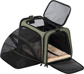 img 4 attached to 🐾 Premium Petsfit Expandable Cat and Dog Carrier: Airline Approved Soft-Sided Portable Pet Travel Washable Carrier for Kittens and Puppies