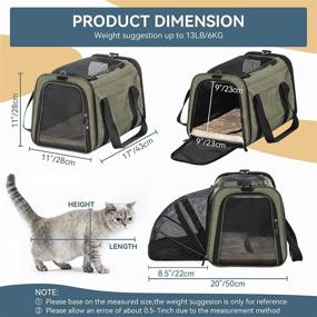 img 2 attached to 🐾 Premium Petsfit Expandable Cat and Dog Carrier: Airline Approved Soft-Sided Portable Pet Travel Washable Carrier for Kittens and Puppies
