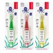 radius totz toothbrush extra soft brush bpa free & ada accepted designed for delicate teeth & gums for children 18 months & up - green coral yellow - pack of 3 logo