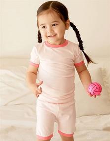 img 2 attached to 👶 VAENAIT Baby 6M-12Y Boys Girls Toddler Solid Cotton Daily Short Summer Pajamas Pyjamas Sleepwear Set Macaron" - Enhanced for SEO