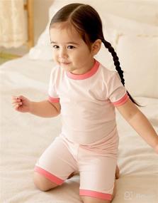 img 3 attached to 👶 VAENAIT Baby 6M-12Y Boys Girls Toddler Solid Cotton Daily Short Summer Pajamas Pyjamas Sleepwear Set Macaron" - Enhanced for SEO