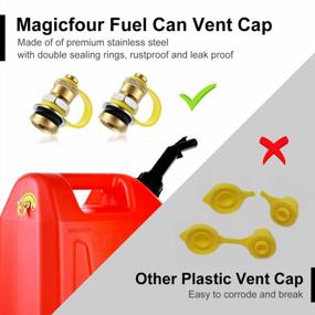 img 2 attached to 4-Pack Fuel Gas Can Vent Kits For Faster Flowing - Magicfour Fuel Gas Tank Vent Caps For Gas Cans, Fuel Tanks, And Water Jugs