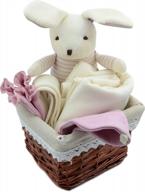 organic cotton hypoallergenic baby shower gift set - 0-6 months - dordor & gorgor - pink logo