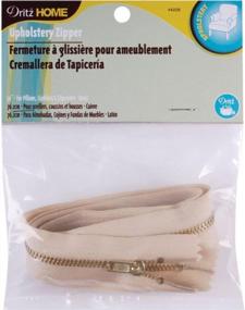 img 1 attached to Beige 30-Inch Brass Upholstery Zipper By Dritz Home - Improved SEO