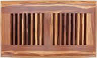 tiger-patterned bamboo floor register air vent cover - 4" x 9 7/8" strand woven indent by bamboomn logo