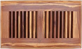 img 4 attached to Tiger-Patterned Bamboo Floor Register Air Vent Cover - 4" X 9 7/8" Strand Woven Indent By BambooMN