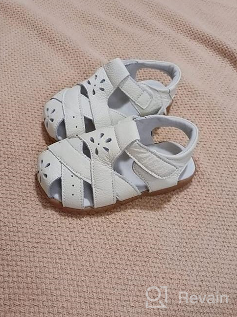 img 1 attached to Femizee Authentic Leather Princess Sandals for Girls' School Uniforms in Footwear review by Arunprasath Corso
