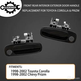 img 3 attached to 🚪 8PCS Door Handles Set for Toyota Corolla & Chevy Prizm 1998-2002 | Interior & Exterior Front/Rear | Replace 6922002030, 6920602050, 77563, 80424, 77567