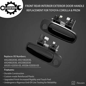 img 2 attached to 🚪 8PCS Door Handles Set for Toyota Corolla & Chevy Prizm 1998-2002 | Interior & Exterior Front/Rear | Replace 6922002030, 6920602050, 77563, 80424, 77567