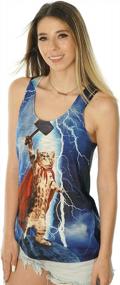 img 1 attached to Women'S Super Hero Thor Kitty Cat Tank Top