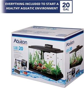 img 3 attached to 🐠 Aqueon 20 Gallon High Fish Tank Starter Kit with LED Lighting for Aquarium