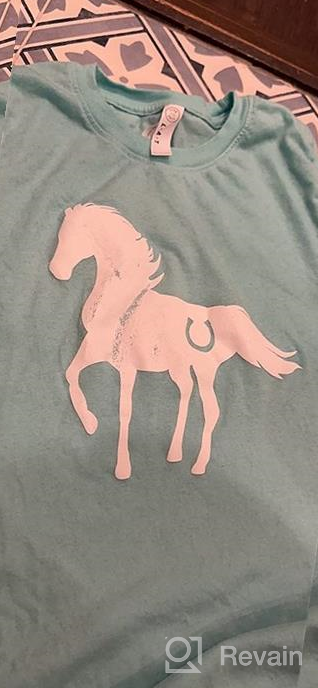 img 1 attached to Horse Horses Fitted T Shirt for Girls' Clothing in Tops, Tees & Blouses by Tstars review by Emily Martin