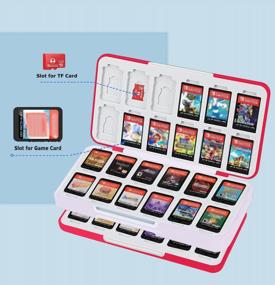 img 3 attached to Организуйте и защитите свои игры Switch с 48 слотами для карт и 24 слотами для карт памяти SD в силиконовом чехле для Nintendo Switch