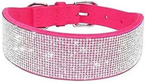 img 3 attached to Didog Rhinestone Dog Collar - Made Of Soft Velvet Colored Material - Suit For Girl Or Female Medium Large Dog Breeds