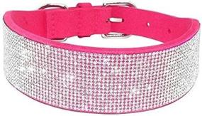 img 4 attached to Didog Rhinestone Dog Collar - Made Of Soft Velvet Colored Material - Suit For Girl Or Female Medium Large Dog Breeds