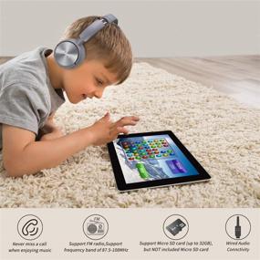 img 3 attached to Wireless Bluetooth Headphones Microphone Children Headphones