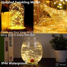 img 2 attached to 🔋 Premium 16 Pack Battery Operated Fairy Lights for DIY Crafts: Waterproof 6.56ft 20 LED Fairy Lights for Bedrooms, Parties, Weddings, and More!