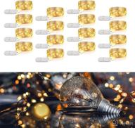 🔋 premium 16 pack battery operated fairy lights for diy crafts: waterproof 6.56ft 20 led fairy lights for bedrooms, parties, weddings, and more! logo